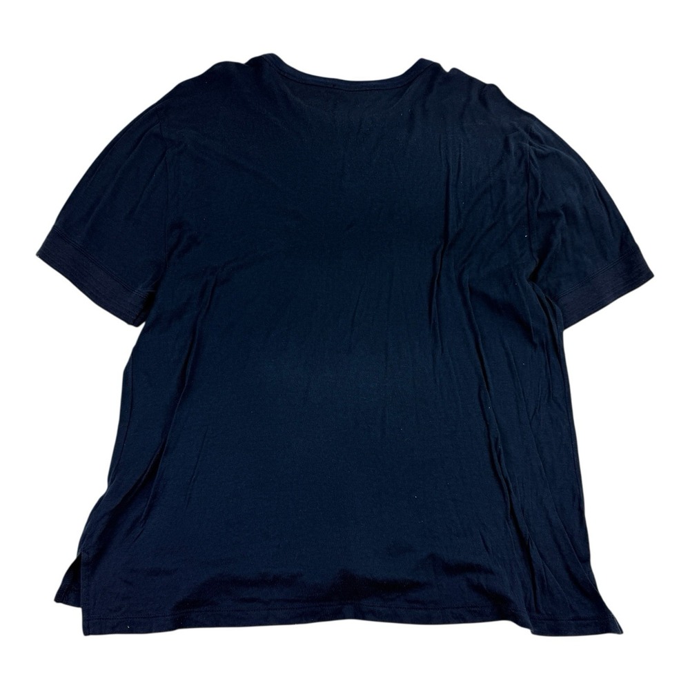 T Alexander Wang Blue Silk Cotton Short Sleeve T-Shirt Men's Size Large - Picture 3 of 6